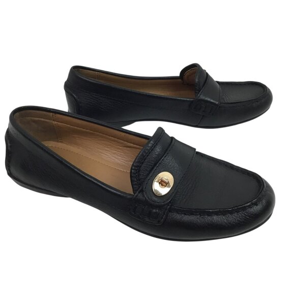 Coach Flash A9375 Womens 6B Slip On Soft Leather Loafers Black - Picture 8 of 10